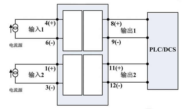 無源信號隔離器的接線方式